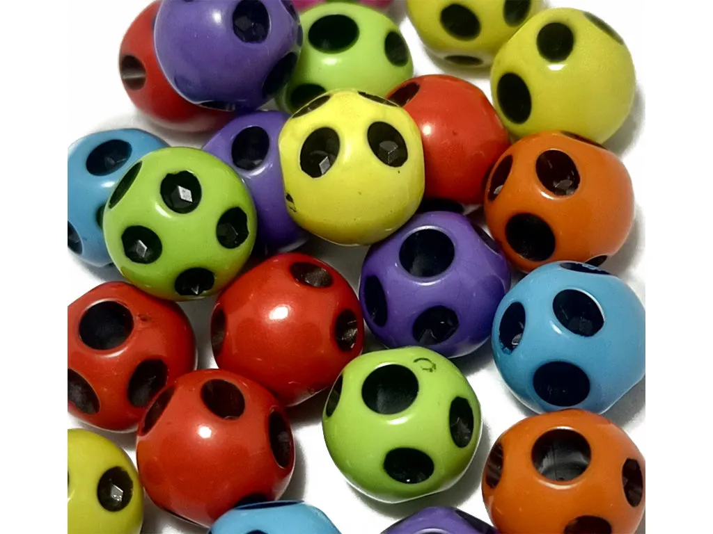 Multicolor Circular Acrylic Beads