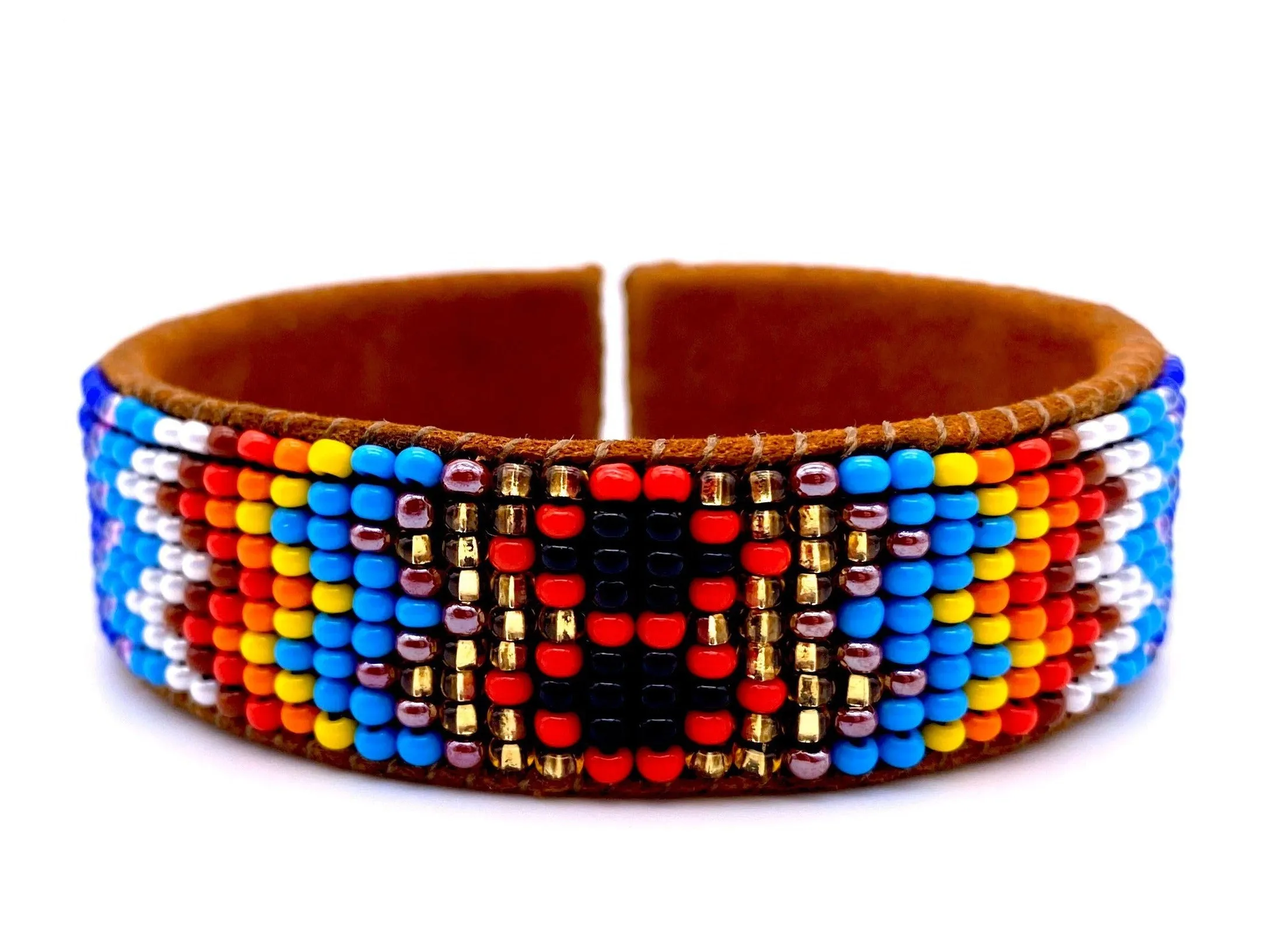 Multicolor Leather Cuff Bracelet (S)