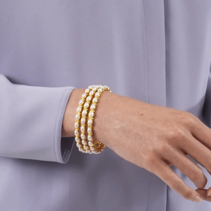 Mykonos Bangle in Pearl