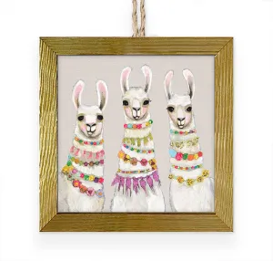Necklaces Embellished Wooden Framed Ornament