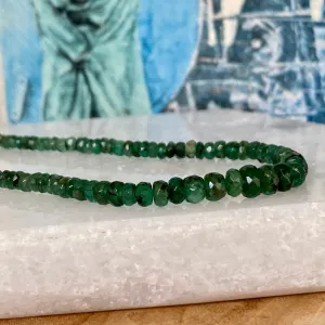 Nzuri Necklace in Emerald Beads and Gold