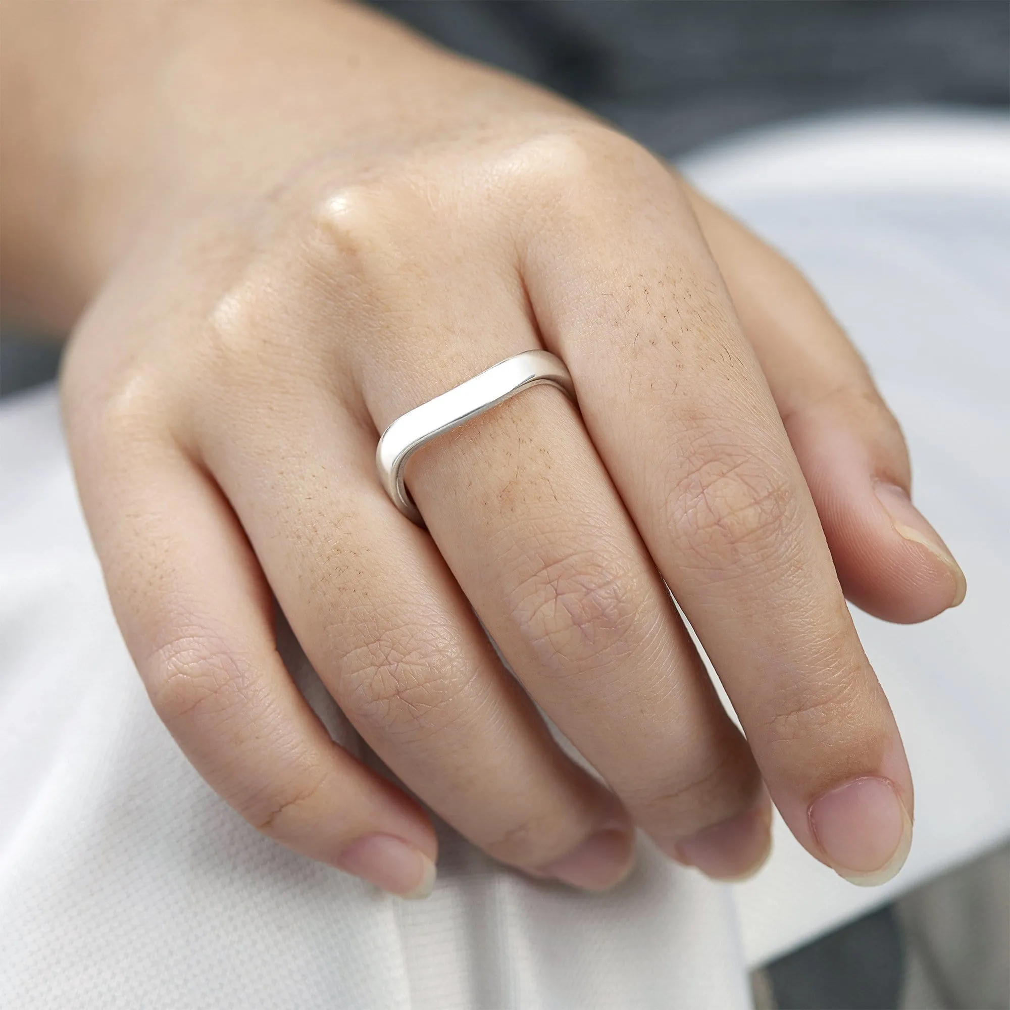 Ocean Wave Rings Sterling Silver