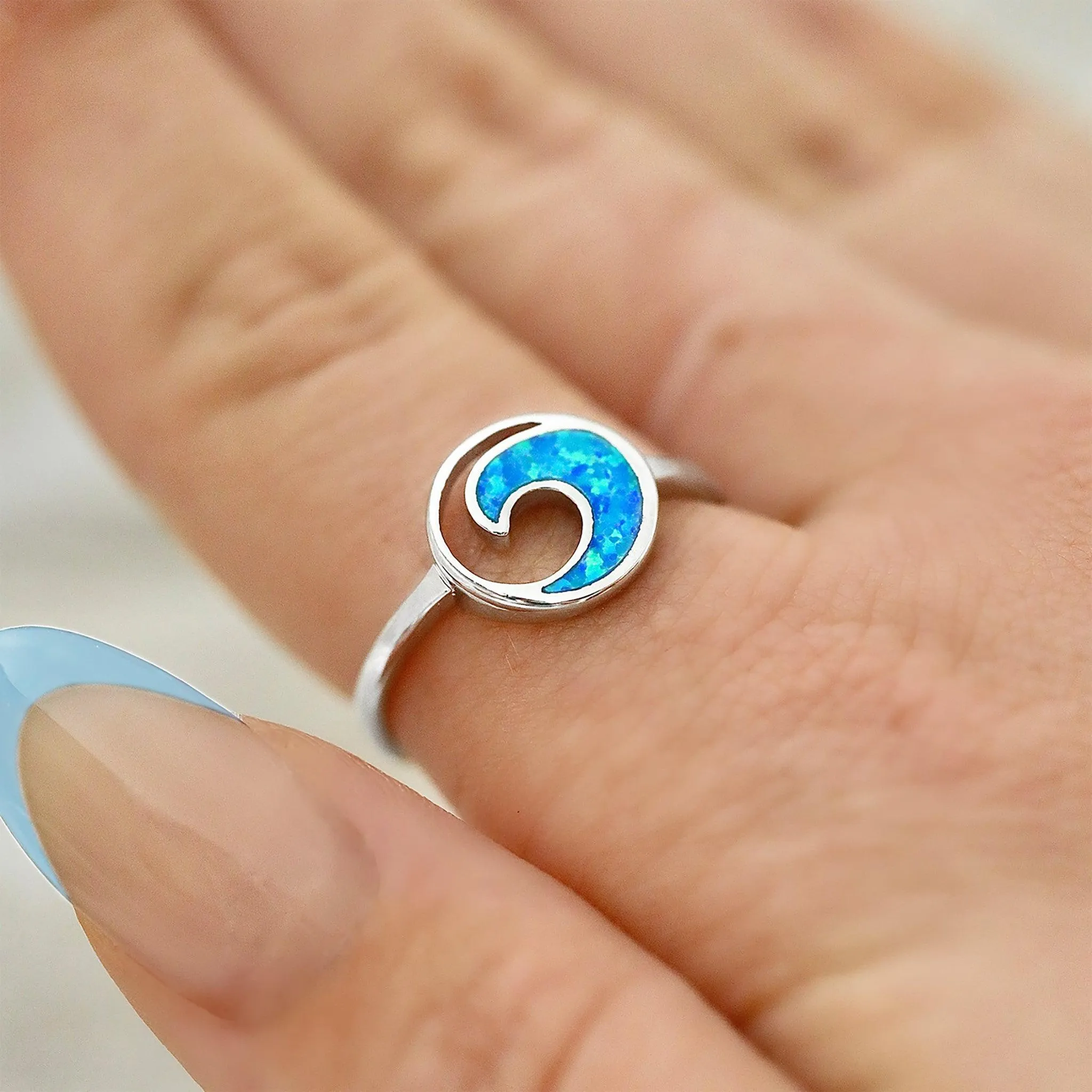 Opal Rip Curl Ring