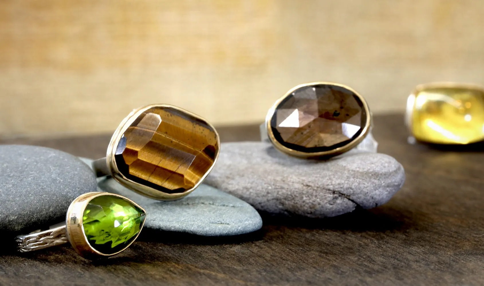 Oval Rosecut Brown Sapphire Ring