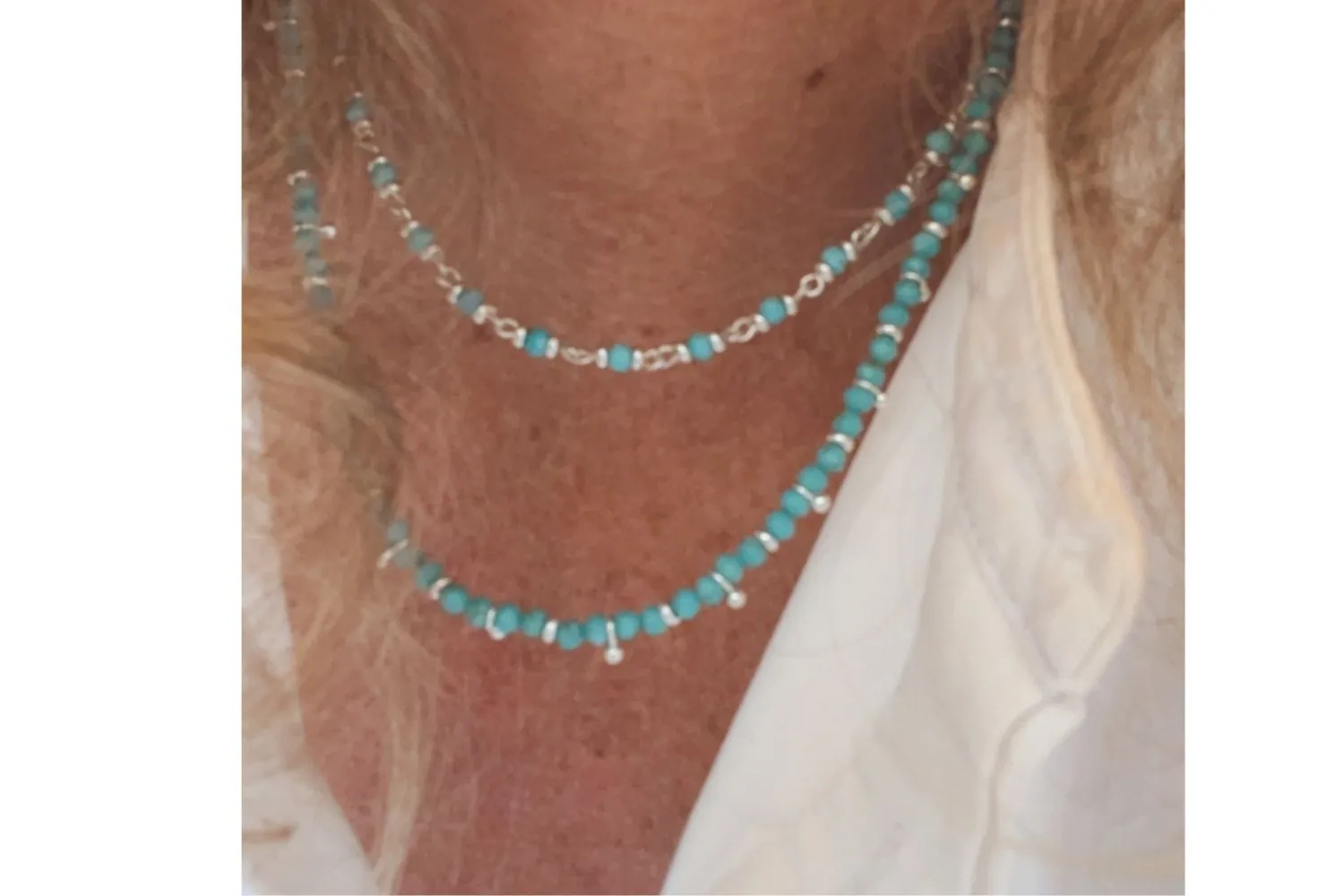 Panacea Turquoise Silver Gemstone Necklace