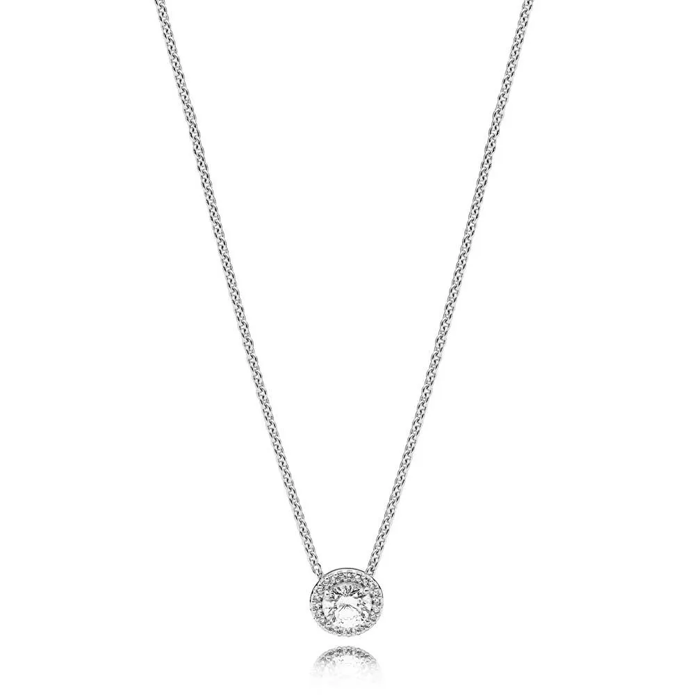 Pandora Round Sparkle Halo Necklace