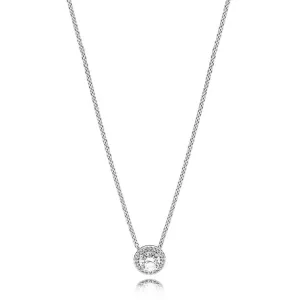 Pandora Round Sparkle Halo Necklace
