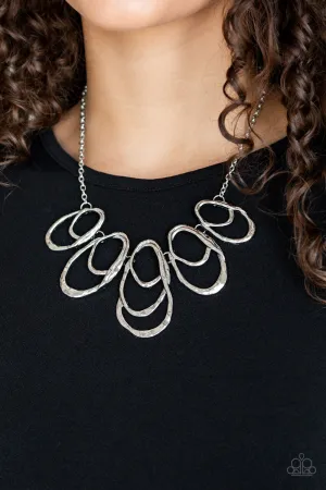 Paparazzi Accessories - Terra Storm #N921 Peg- Silver Necklace