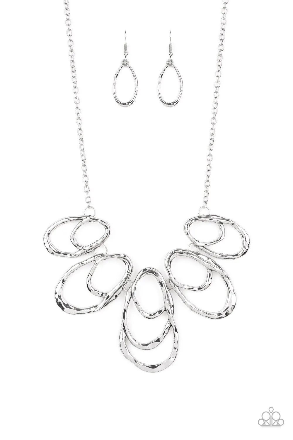 Paparazzi Accessories - Terra Storm #N921 Peg- Silver Necklace