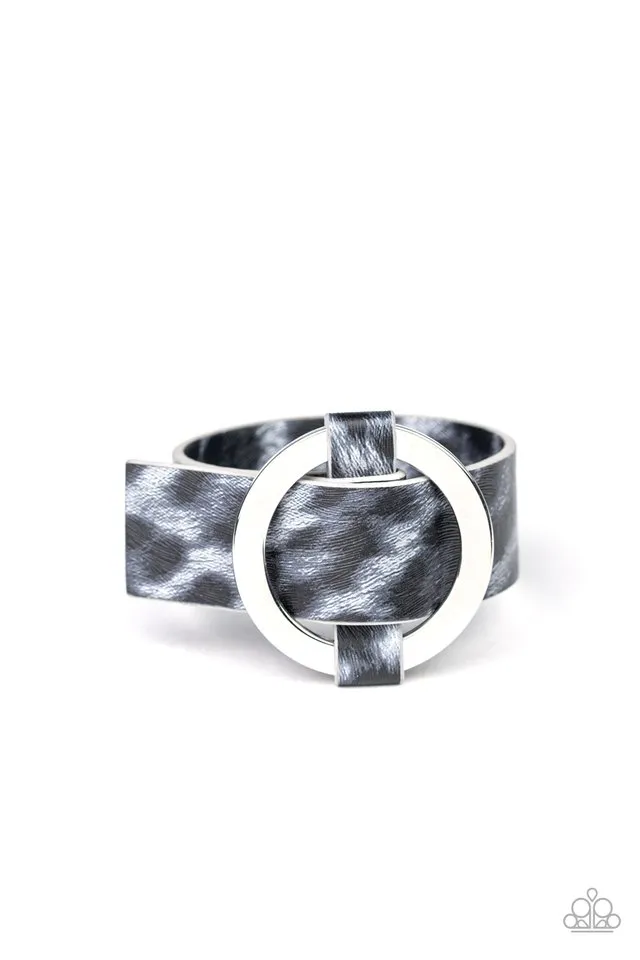 Paparazzi Bracelet ~ Jungle Cat Couture - Silver