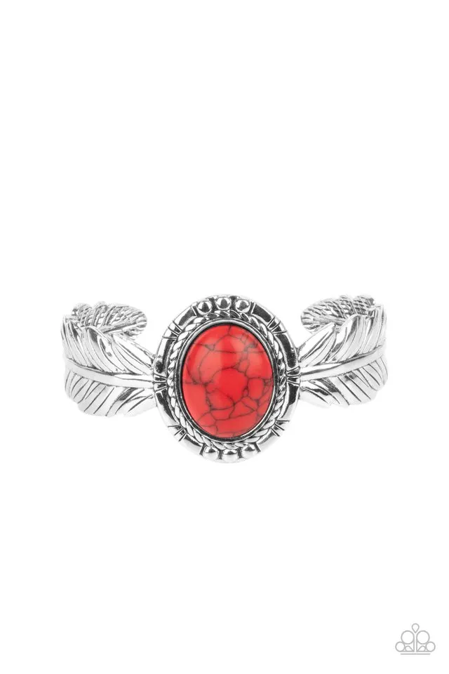 Paparazzi Bracelet ~ Western Wings - Red