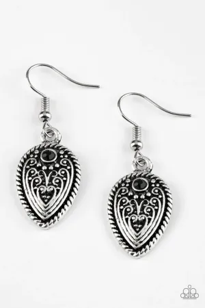 Paparazzi Earring ~ Distance PASTURE - Black