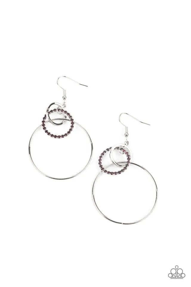 Paparazzi Earring ~ In An Orderly Fashion - Purple