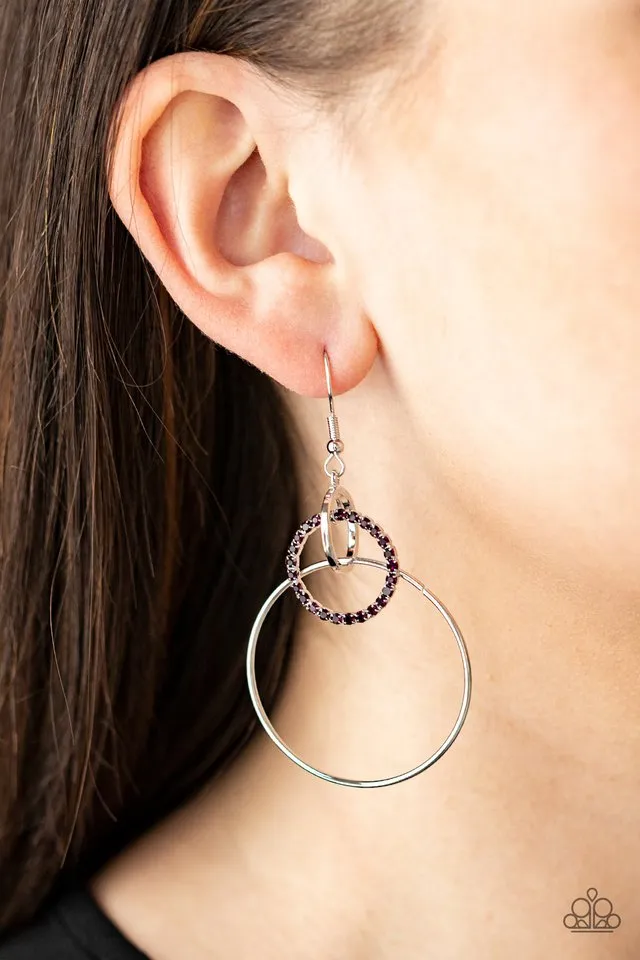 Paparazzi Earring ~ In An Orderly Fashion - Purple