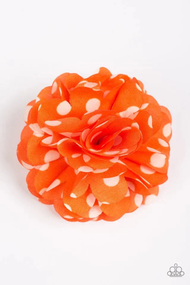 Paparazzi Hair Accessories ~ Polka Posy - Orange