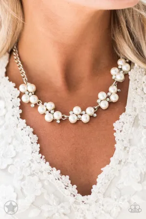 Paparazzi Necklace Blockbuster - Love Story - White
