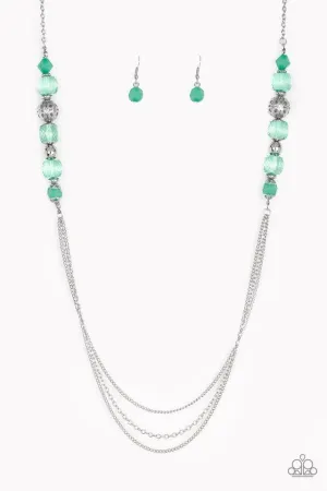 Paparazzi Necklace ~ Native New Yorker - Green