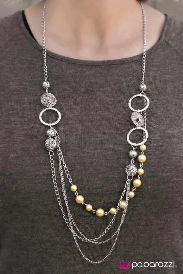 Paparazzi Necklace ~ Ready for Romance - Yellow