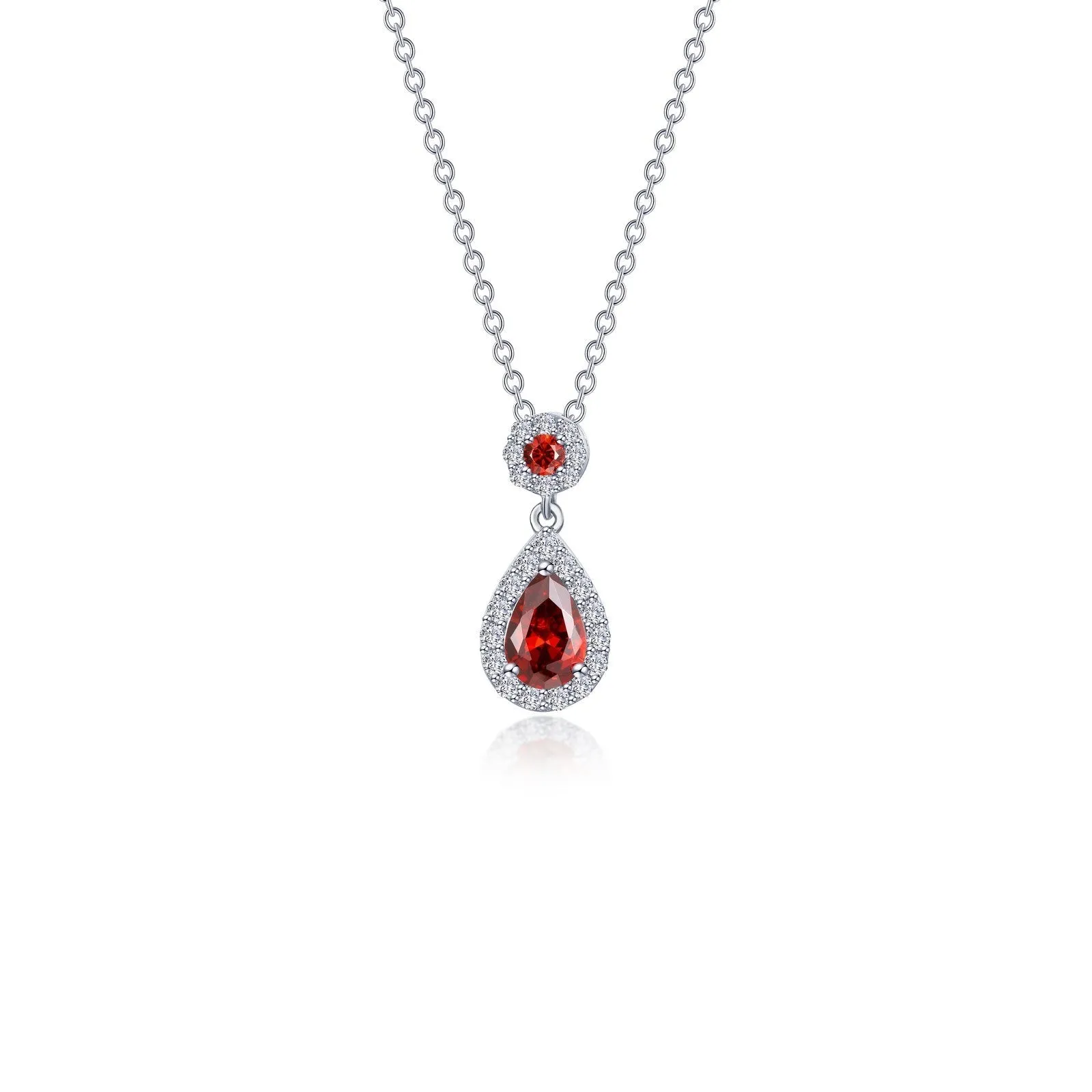 Pear Shape Halo Necklace N0318CAP20