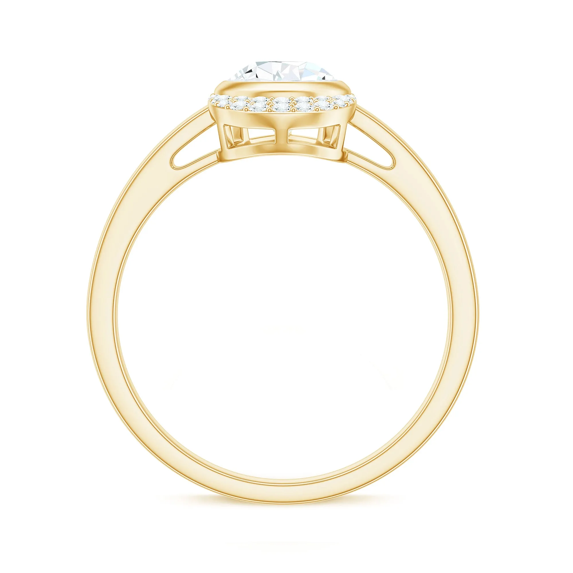Pear Shape Moissanite Teardrop Solitaire Engagement Ring