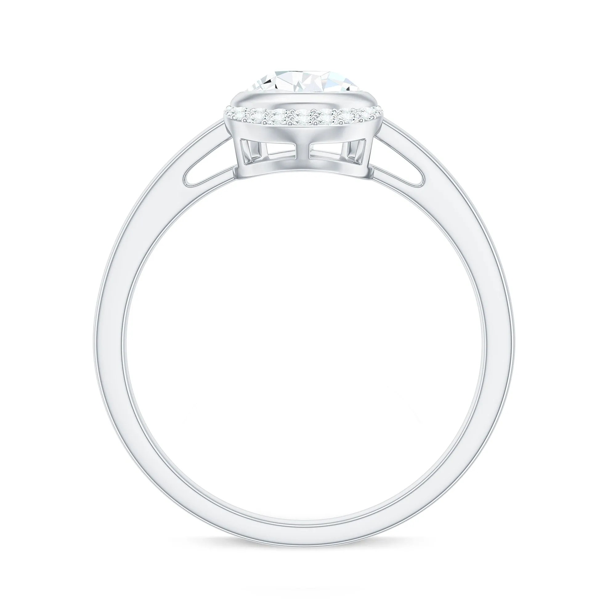 Pear Shape Moissanite Teardrop Solitaire Engagement Ring