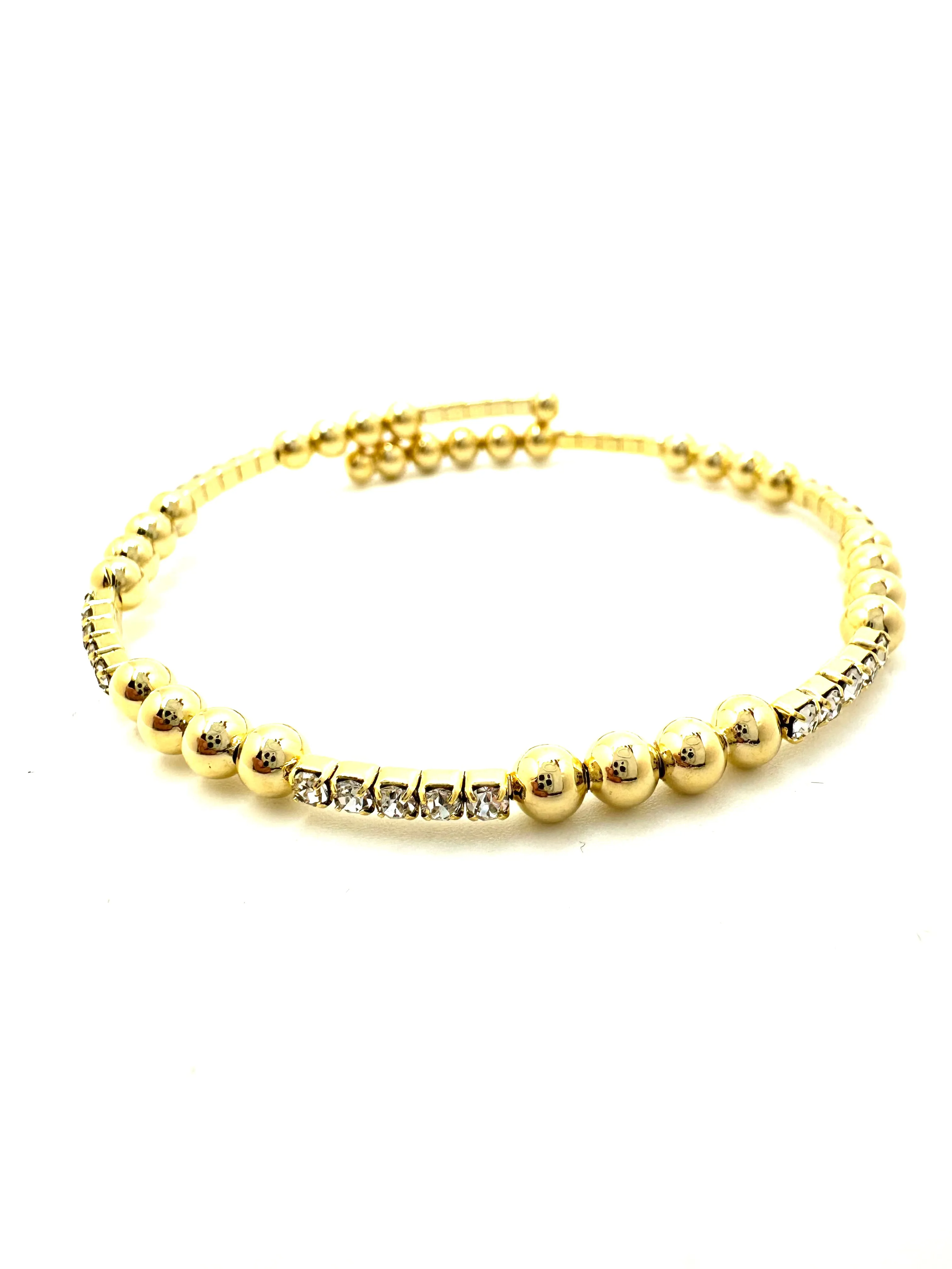 Pearl & Gold Bead Wrap Bracelet