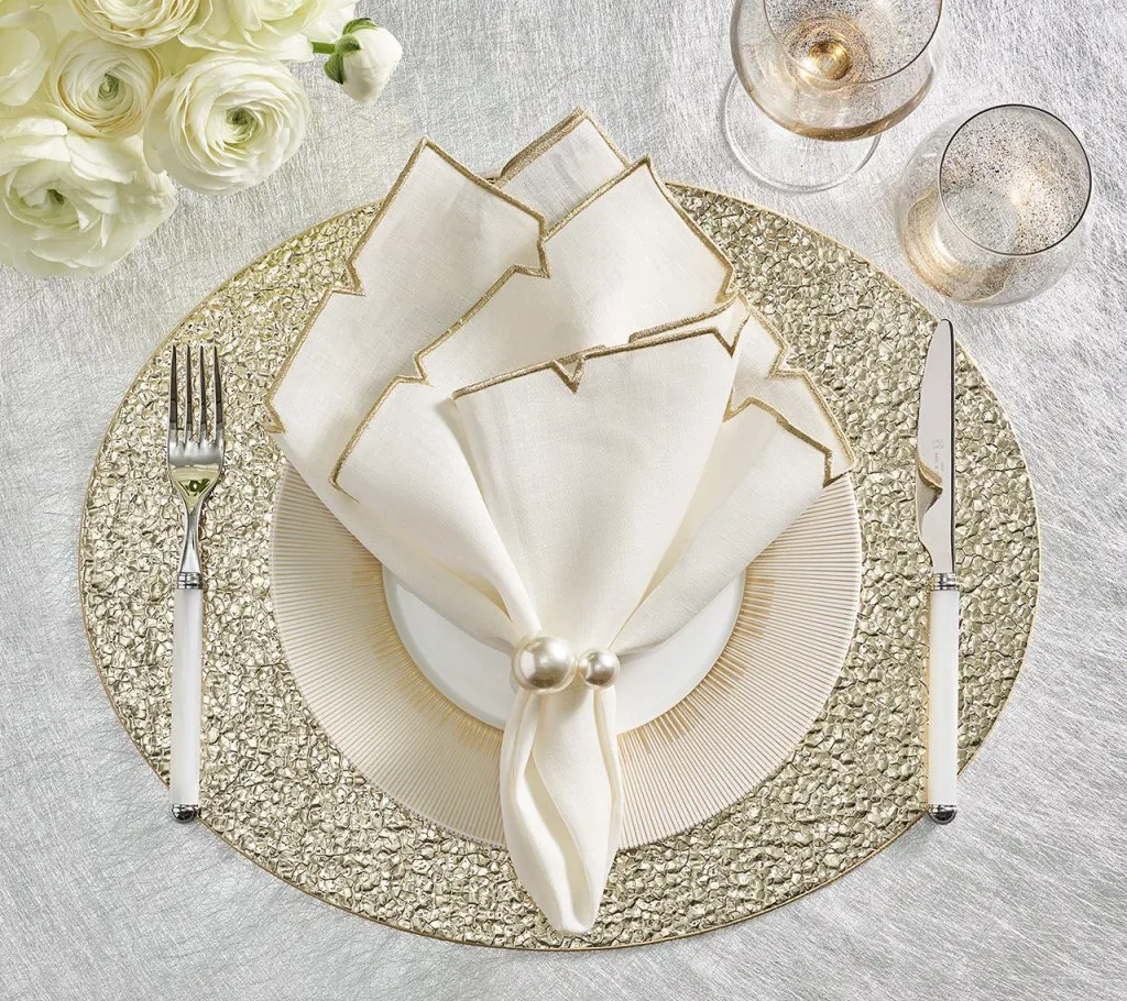 Pearl Napkin Rings, Set of 4