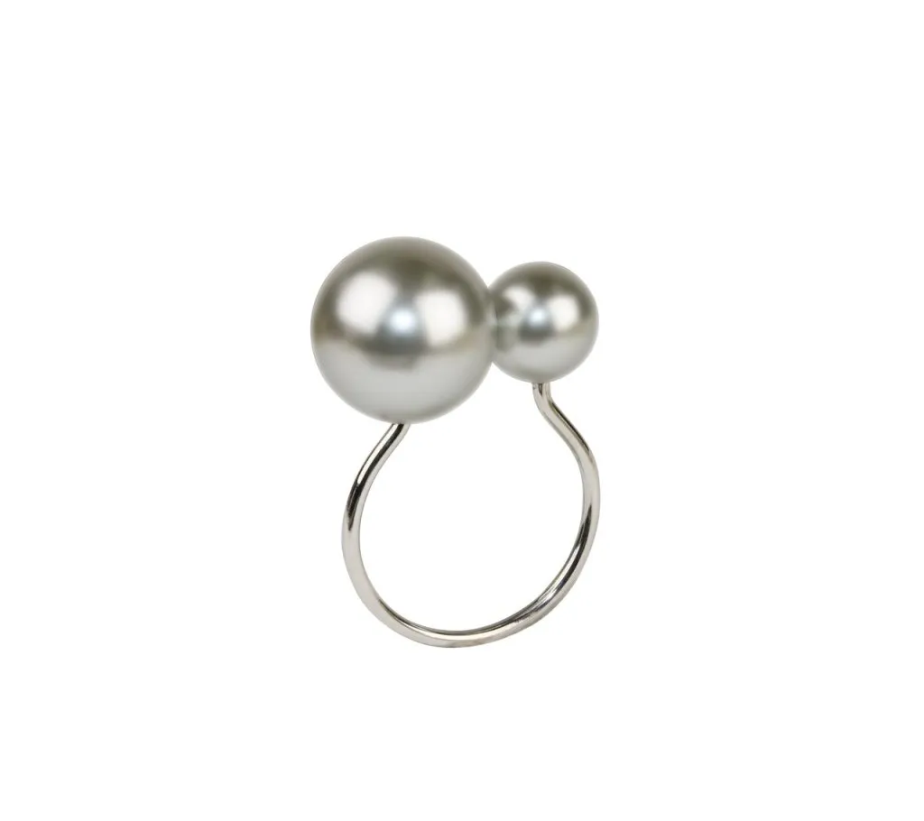 Pearl Napkin Rings, Set of 4