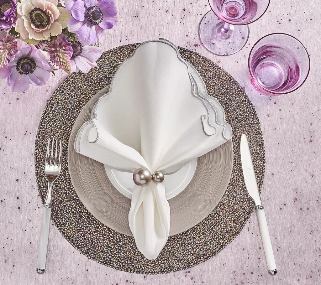 Pearl Napkin Rings, Set of 4