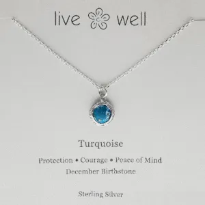 Petite Faceted Turquoise Gemstone Necklace
