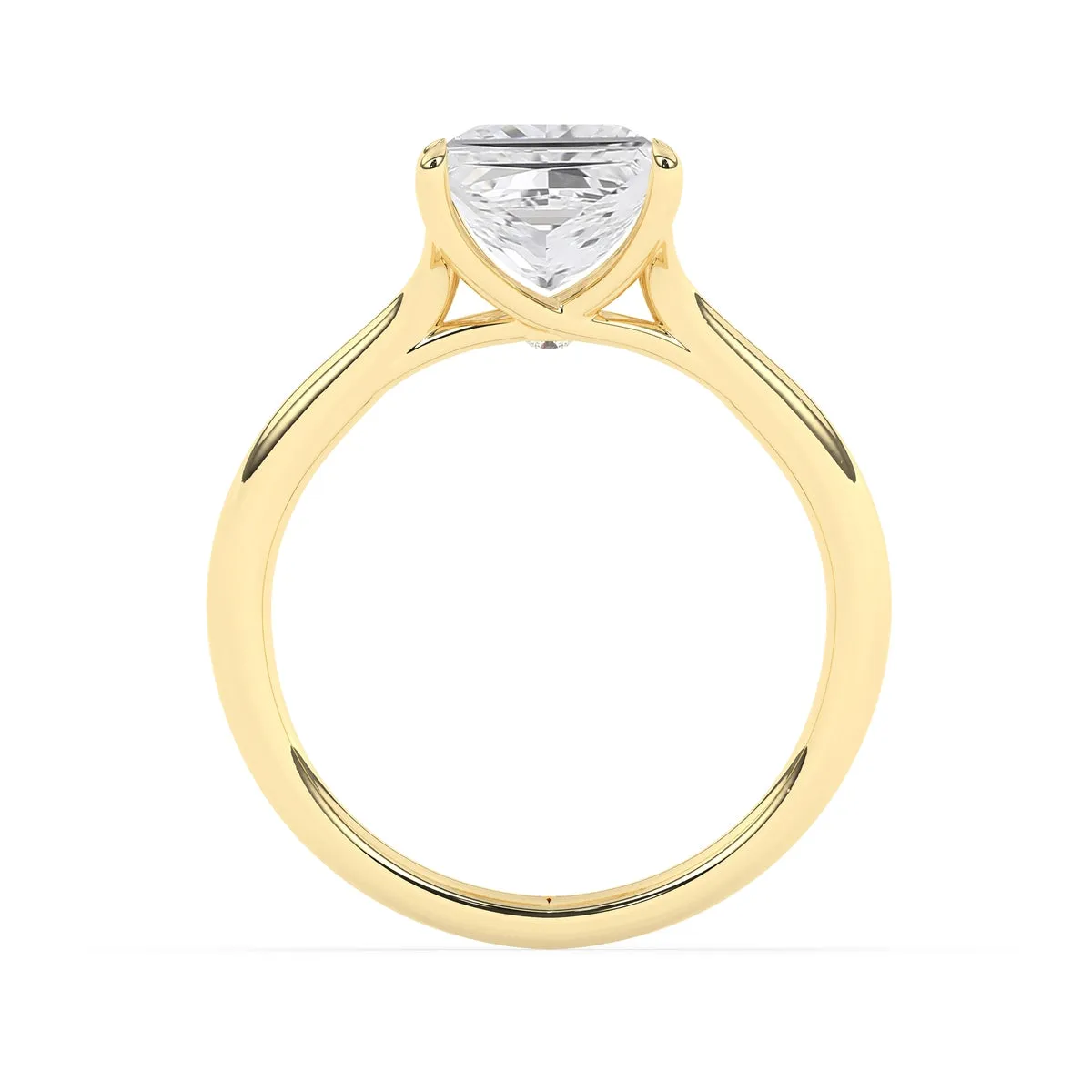 Princess Solitaire Split Shank Engagement Ring