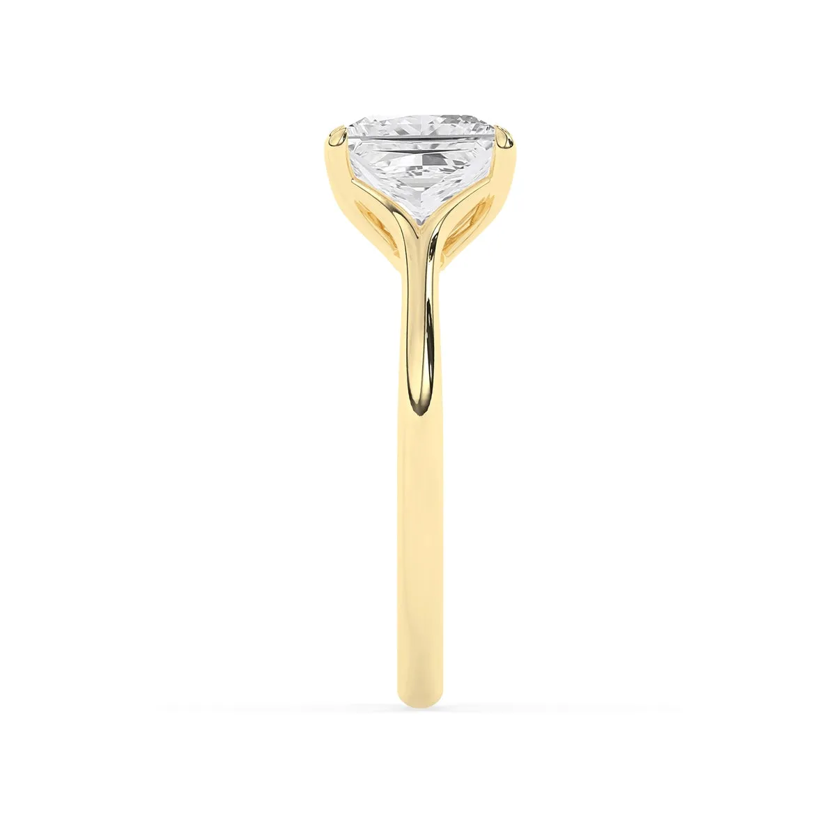 Princess Solitaire Split Shank Engagement Ring