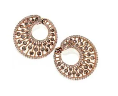 " Brown Peafowl Earrings "