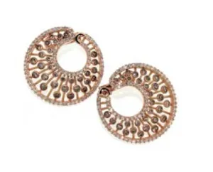 " Brown Peafowl Earrings "