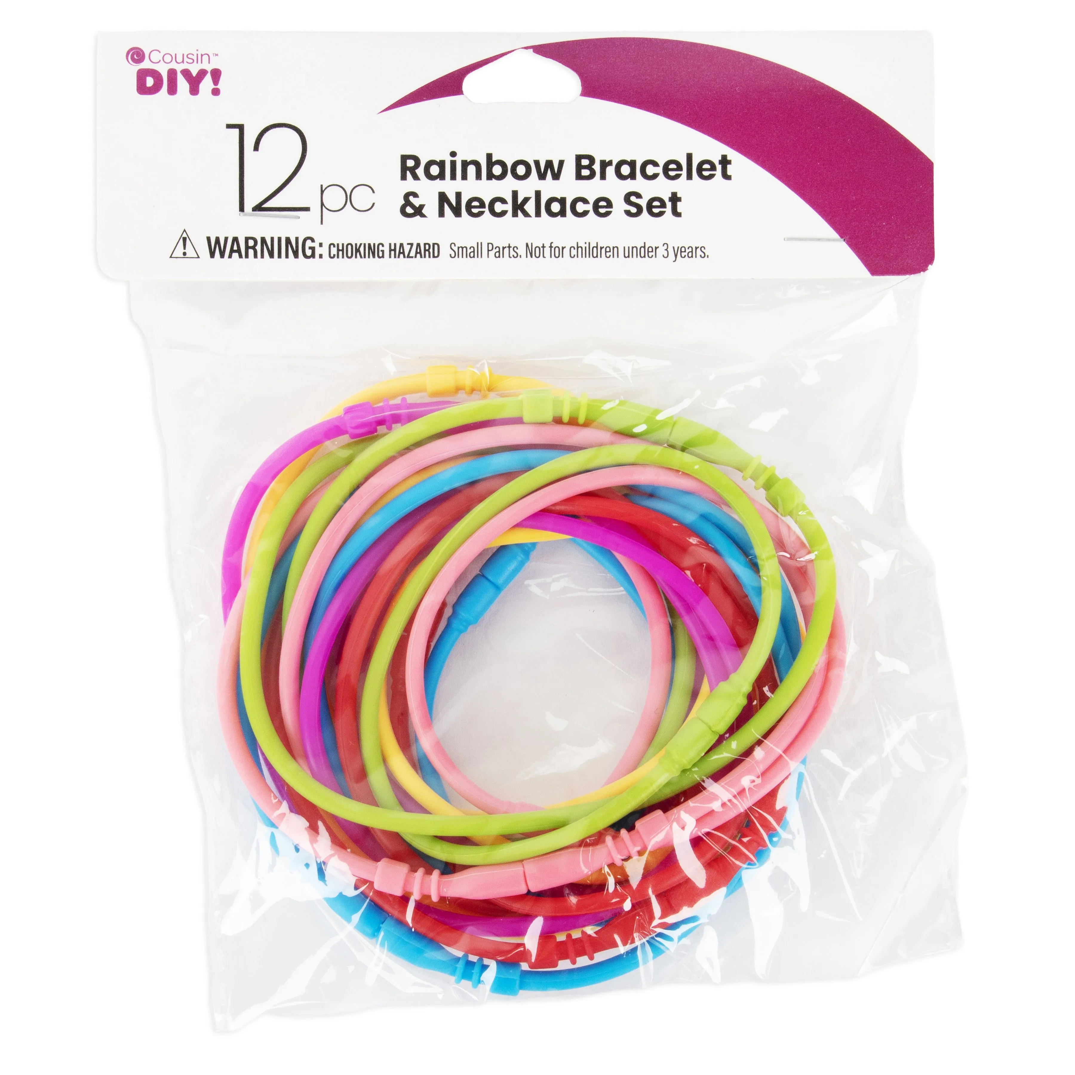 Rainbow Bracelet & Necklace 12-piece Set from CousinDIY