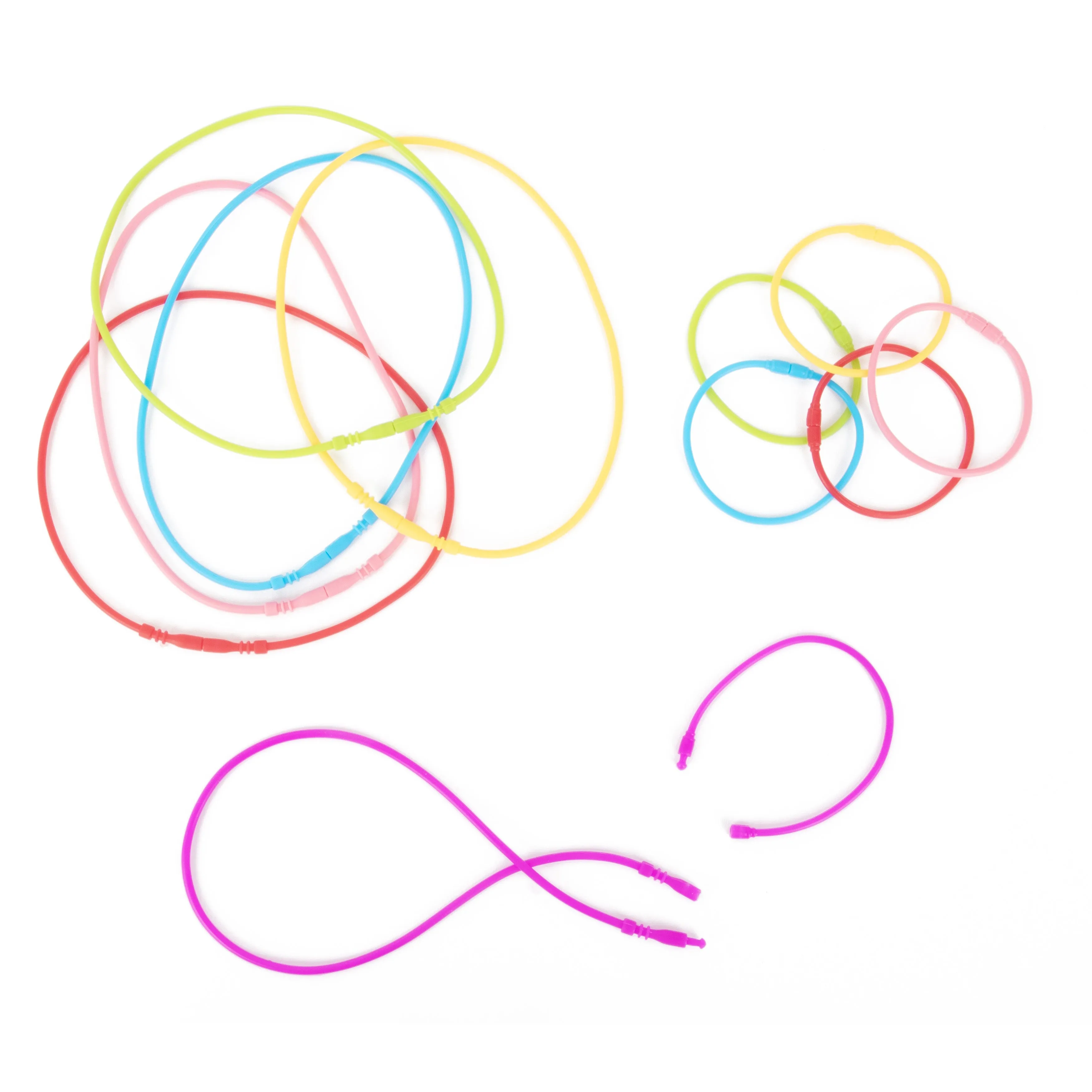 Rainbow Bracelet & Necklace 12-piece Set from CousinDIY