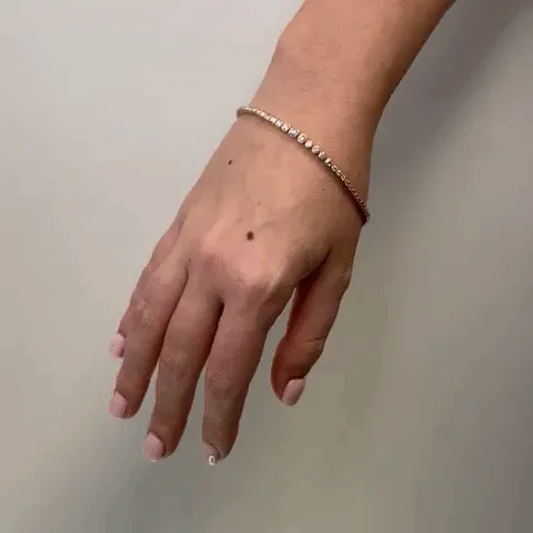 Ready to Ship HalfWay Graduated Diamond Tennis Bracelet (0.80 ct.) Bezel Set in 14K Gold