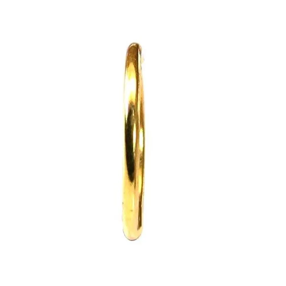 Real 14k Yellow Gold Plain Wire Nose Ring (Nath)