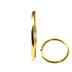 Real 14k Yellow Gold Plain Wire Nose Ring (Nath)