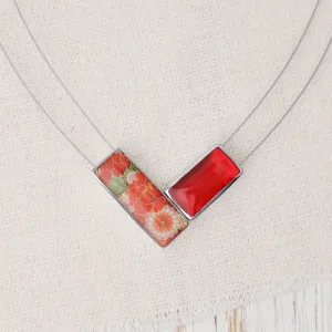Red Kimono Magnetic V Pendant