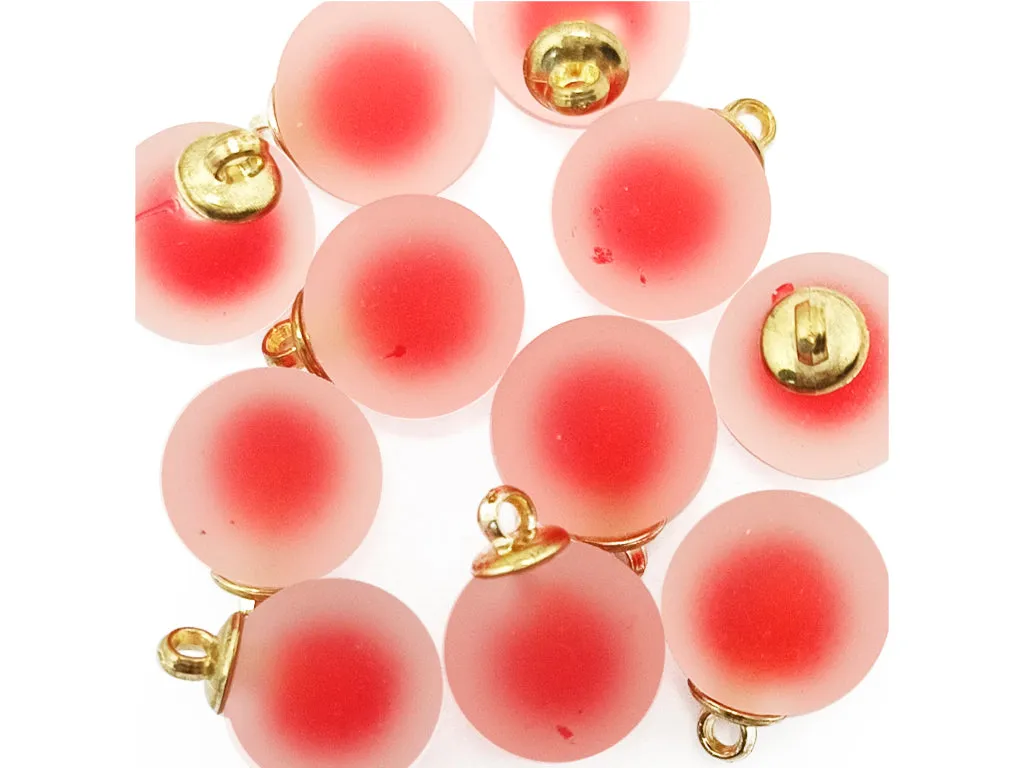 Red Spherical Acrylic Beads With Hook