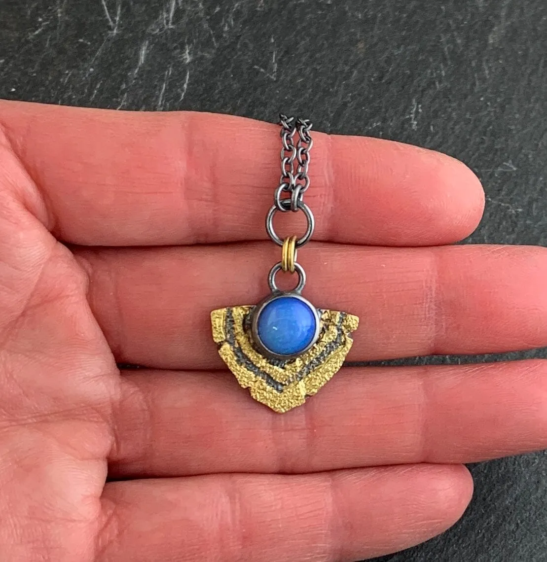 Redwood Pendant with Opal