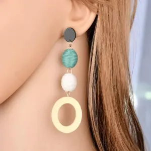 Retro Colors Fashion Big Circle Ball Earrings