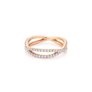 Ring with Pavé Diamonds