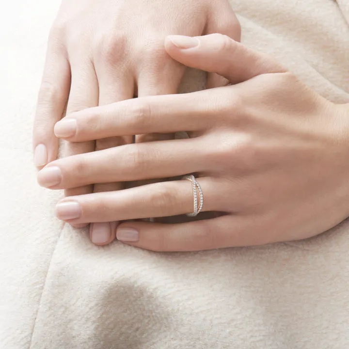 Ring with Pavé Diamonds