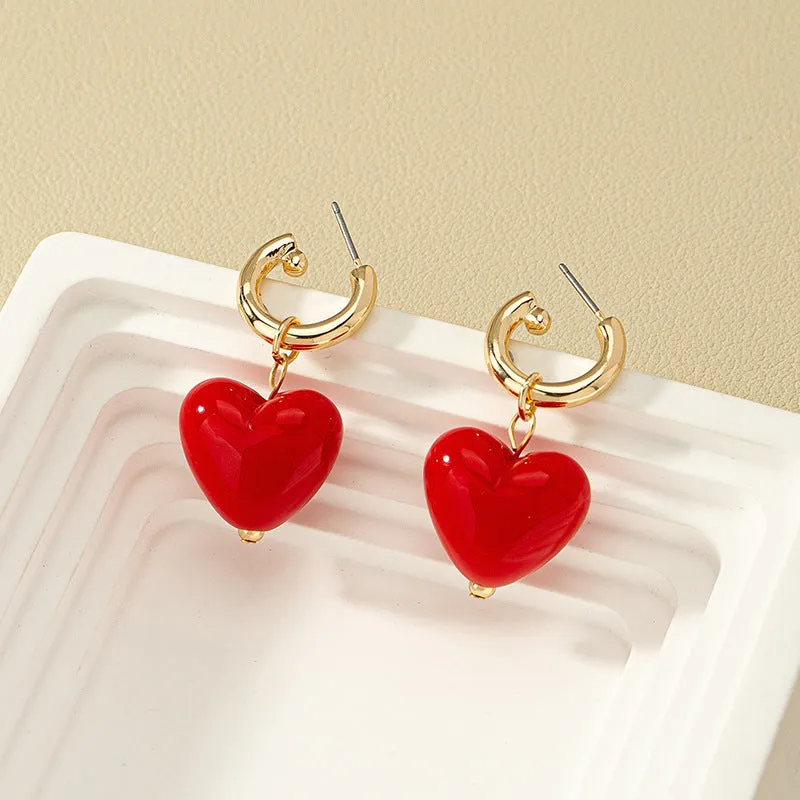 Romantic Red Love Earrings - Vienna Verve Collection
