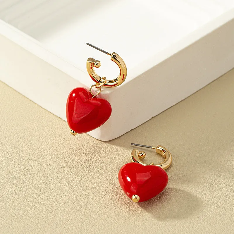 Romantic Red Love Earrings - Vienna Verve Collection