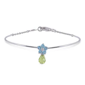 Roses Blue Sapphire Bracelet