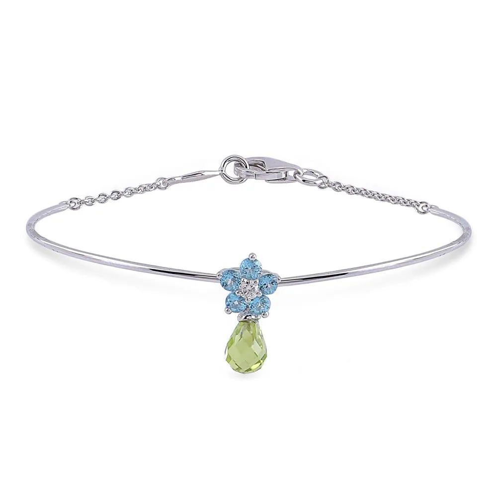 Roses Blue Sapphire Bracelet