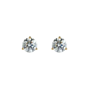 Round brilliant flatback earrings